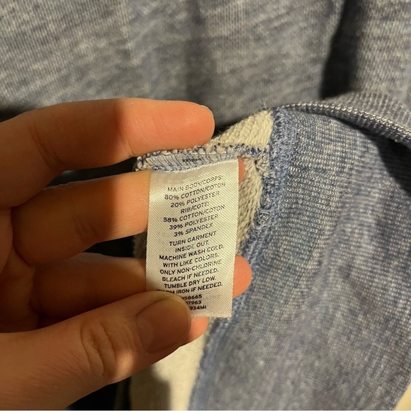 Caslon Women's Size L Knit Blue Longline Raglan Tunic Sweater Sweatshirt - Picture 6 of 9